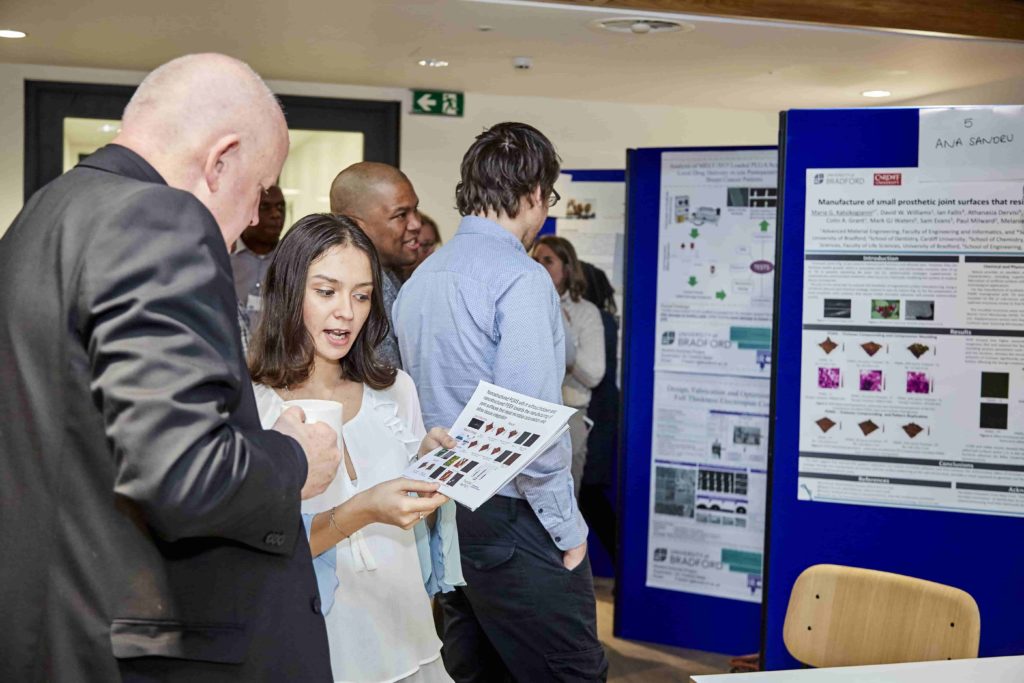 Networking taking place around the Translate MedTech student project posters